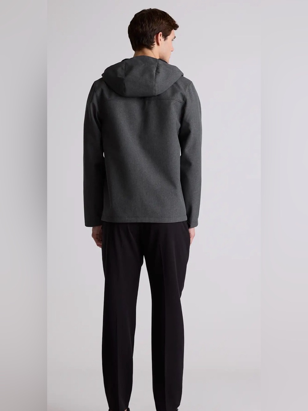 Quince Charcoal Gray Hooded Windbreaker Jacket - Picture 2 of 8